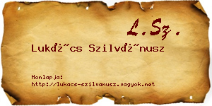 Lukács Szilvánusz névjegykártya